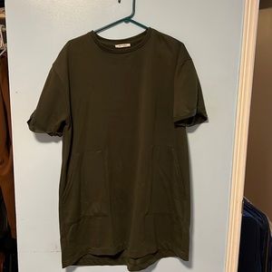 zara t-shirt dress with pockets size m-  colour dark green